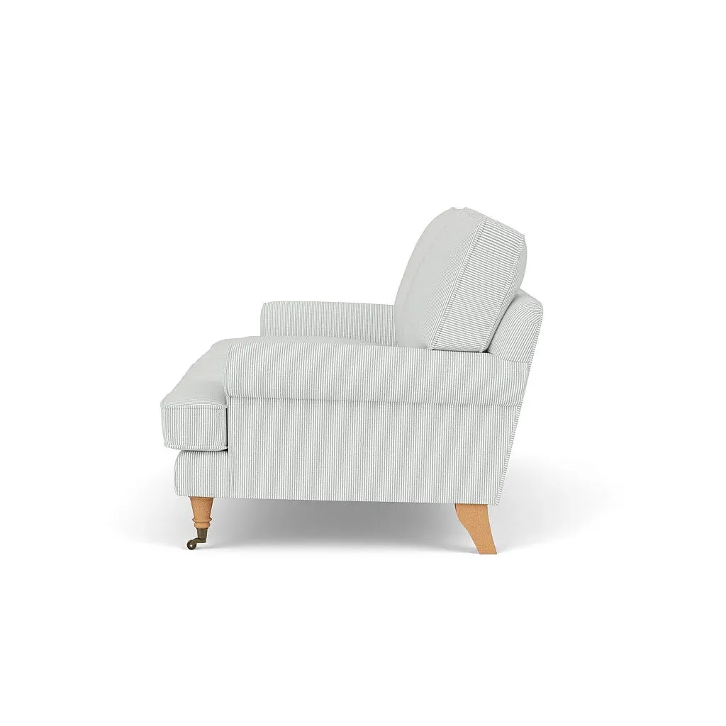 Large 2-Seater Sofa - Duck Egg, Broadway Stripe by The Cotswold Company, image 3