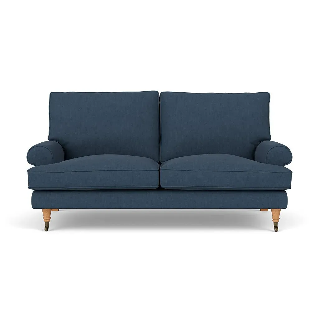 Large 2-Seater Sofa - Indigo, House Linen Mix by The Cotswold Company, image 2