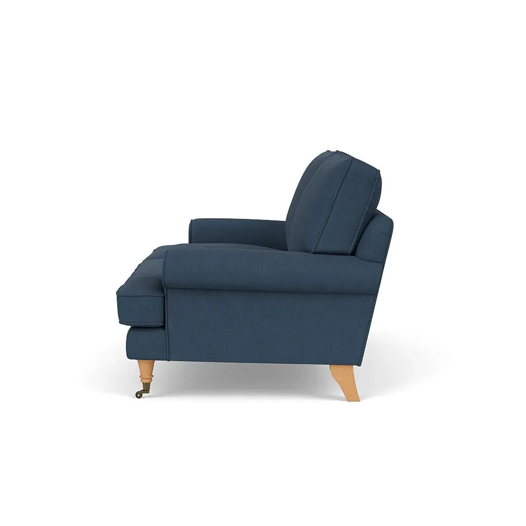 Large 2-Seater Sofa - Indigo, House Linen Mix by The Cotswold Company, image 3