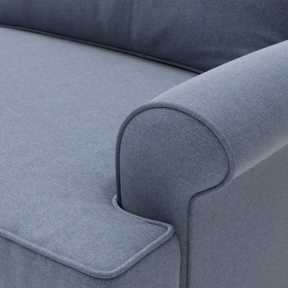 Large 2-Seater Sofa - Indigo, House Linen Mix by The Cotswold Company, image 4