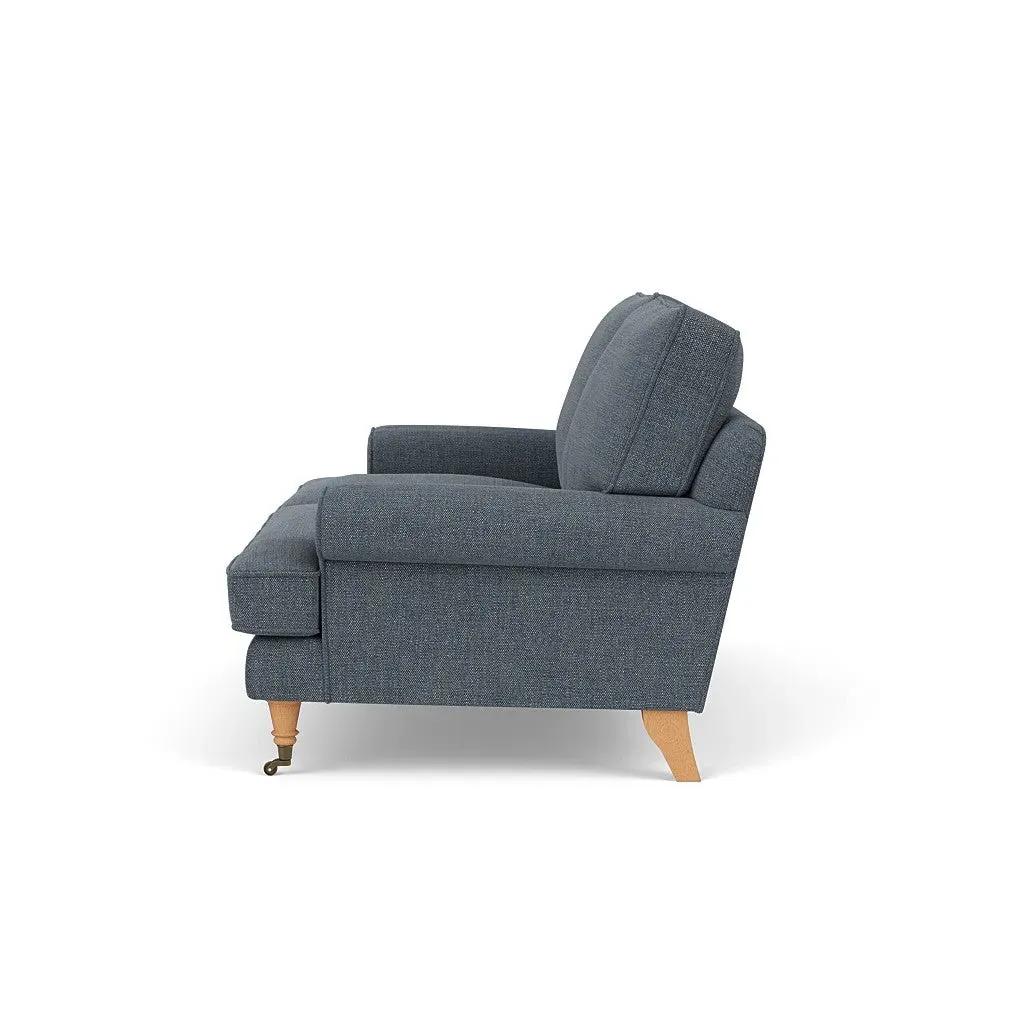 Large 2-Seater Sofa - Indigo, Rustic Weave by The Cotswold Company, image 3