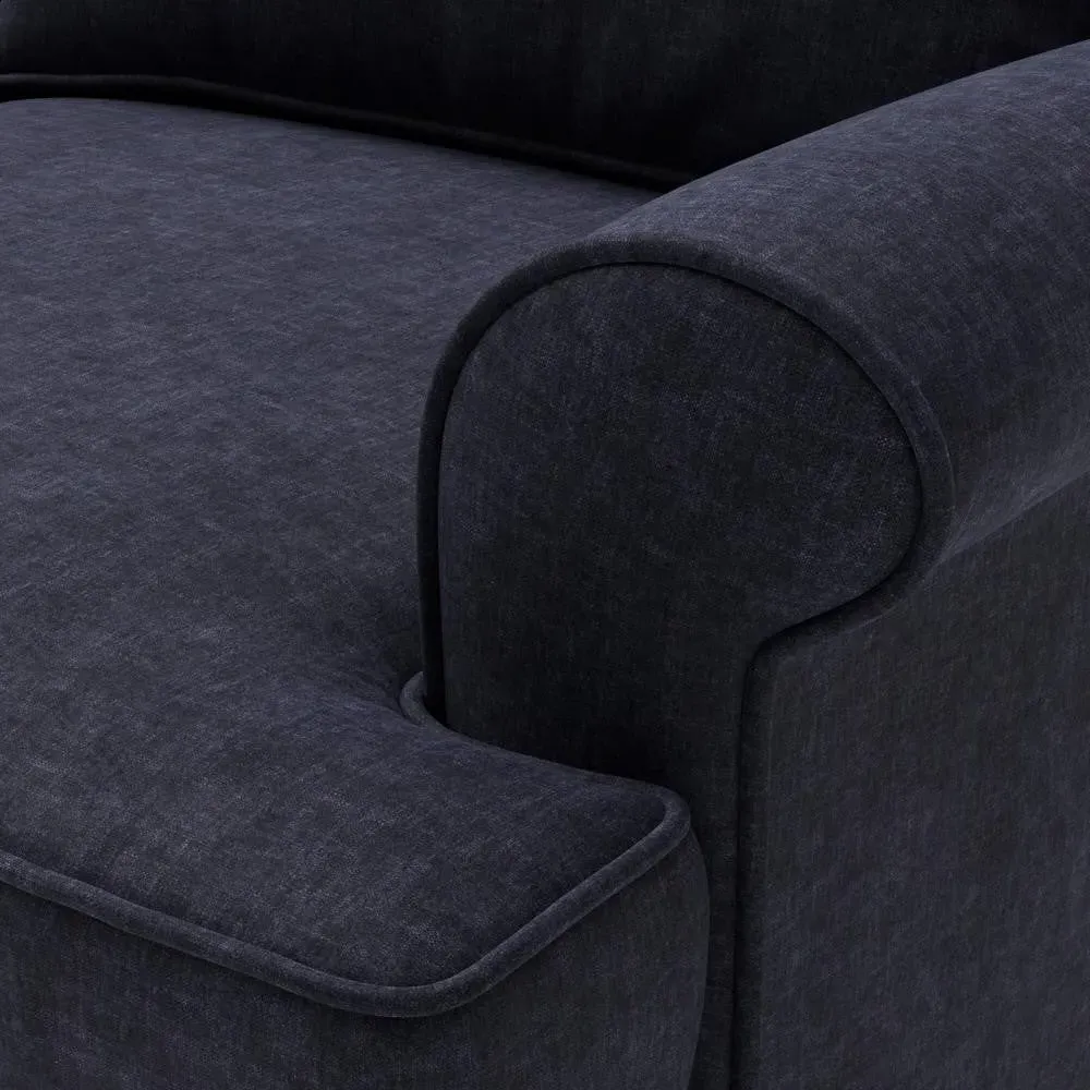 Large 2-Seater Sofa - Ink, Eco Chenille by The Cotswold Company, image 4