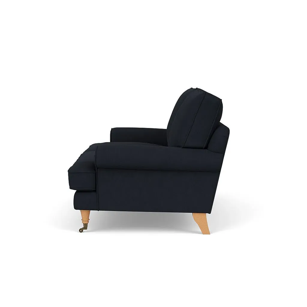 Large 2-Seater Sofa - Ink, House Linen Mix by The Cotswold Company, image 3