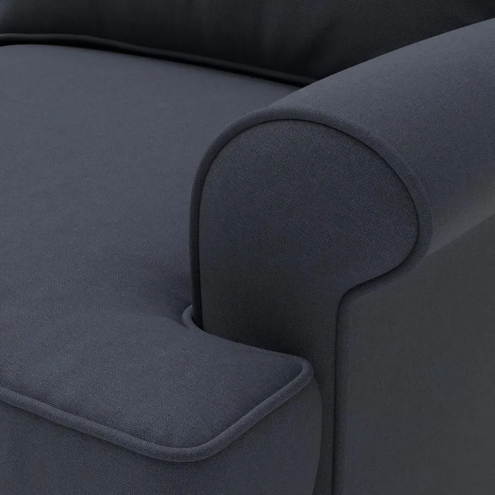 Large 2-Seater Sofa - Ink, House Linen Mix by The Cotswold Company, image 4