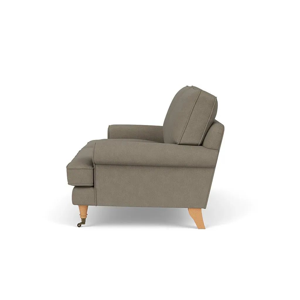 Large 2-Seater Sofa - Mid Grey, House Linen Mix by The Cotswold Company, image 3