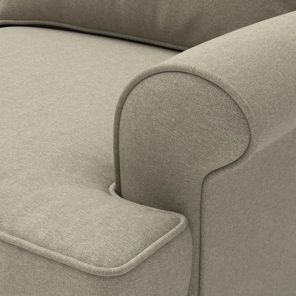 Large 2-Seater Sofa - Mid Grey, House Linen Mix by The Cotswold Company, image 4
