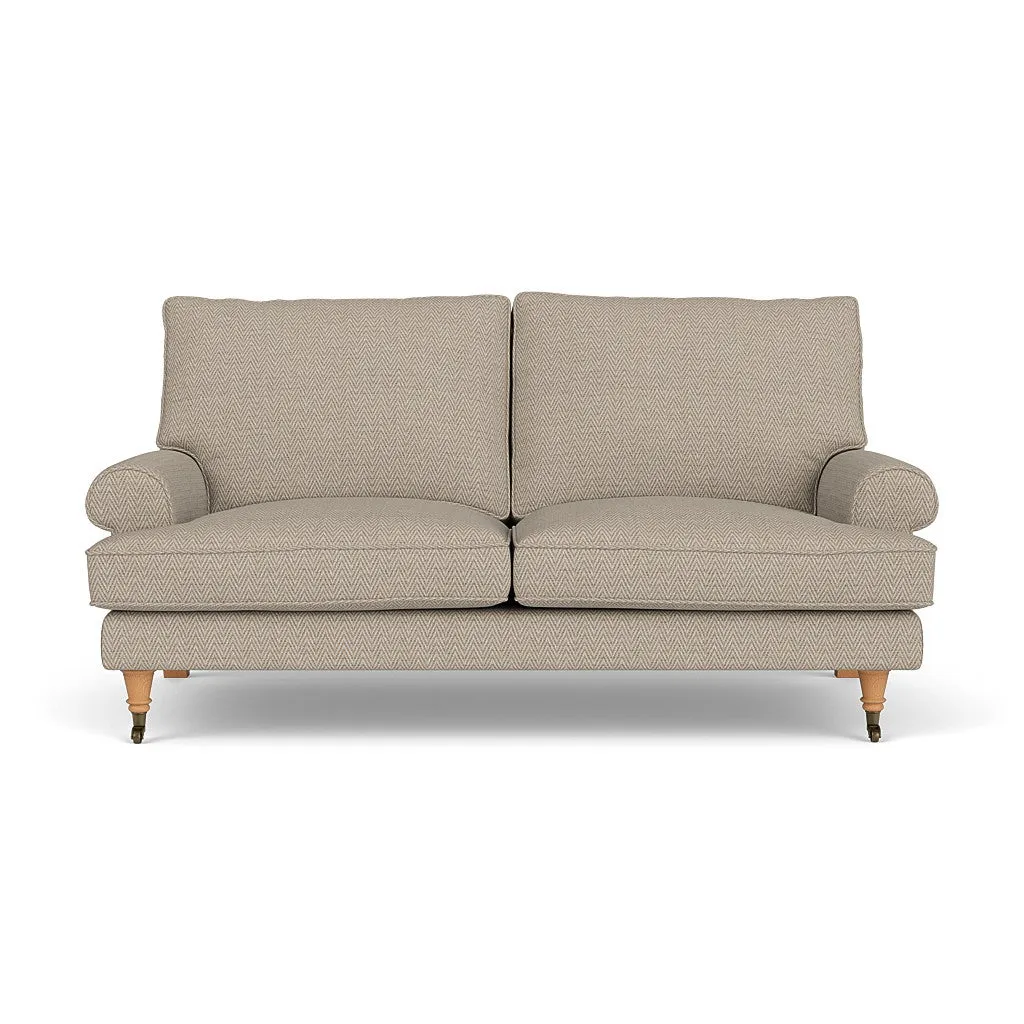 Large 2-Seater Sofa - Natural, Herringbone Weave