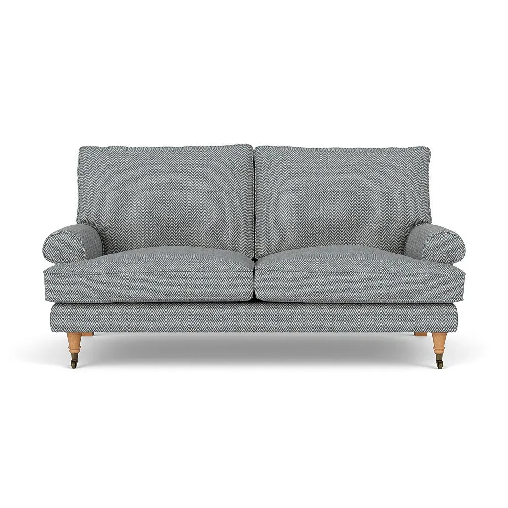 Large 2-Seater Sofa - Navy, Herringbone Weave by The Cotswold Company, image 2