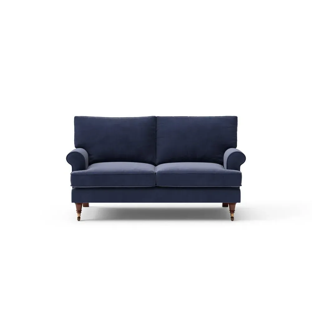 Stewart 2-Seater Sofa - Deep Blue, Matt Velvet image