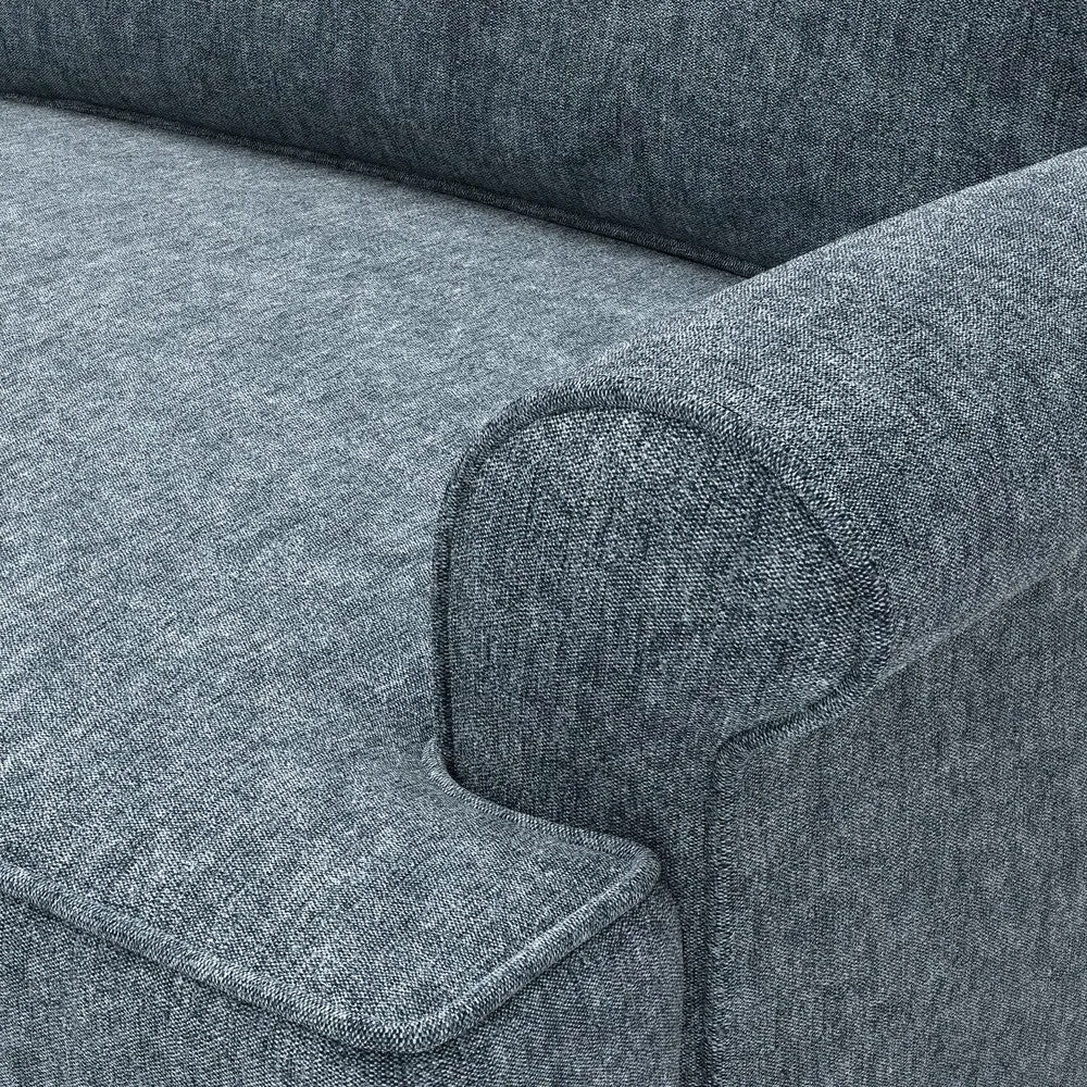 Stewart 2-Seater Sofa - Mid Blue, Aquaclean Oxford