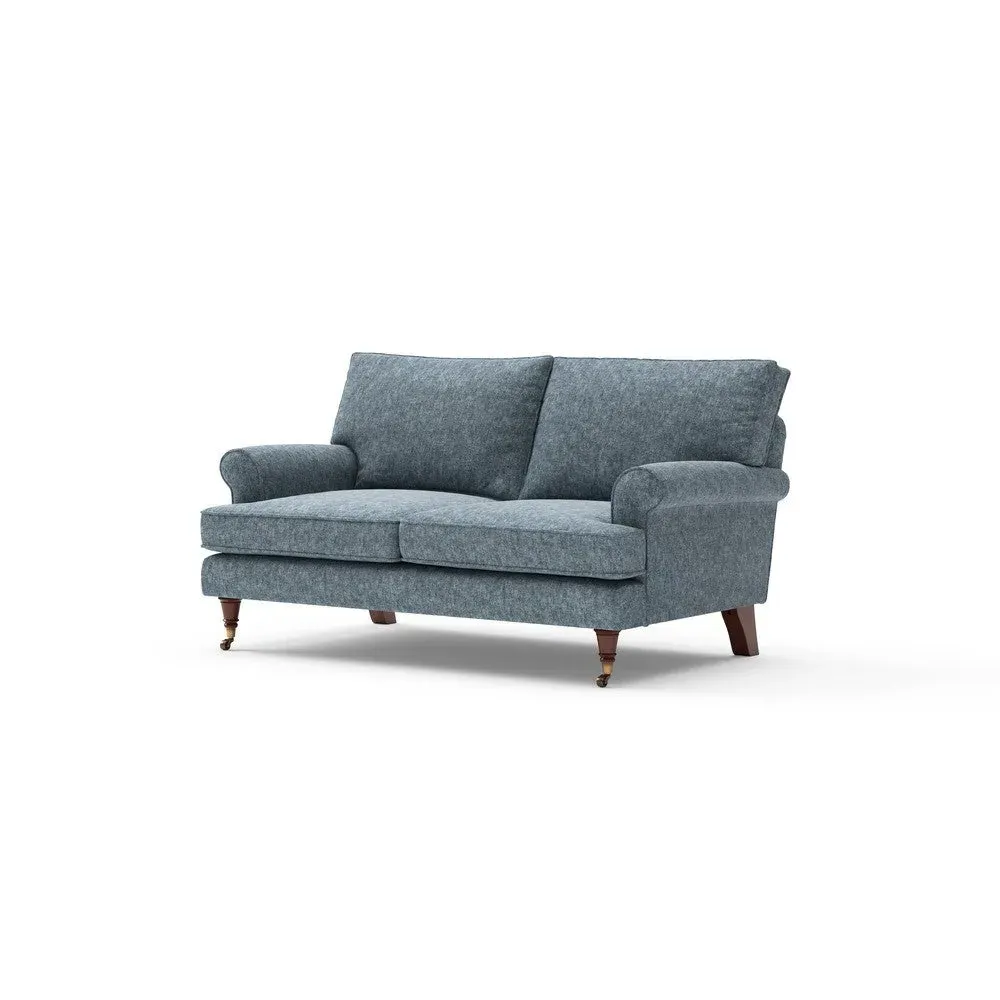 Stewart 2-Seater Sofa - Mid Blue, Aquaclean Oxford