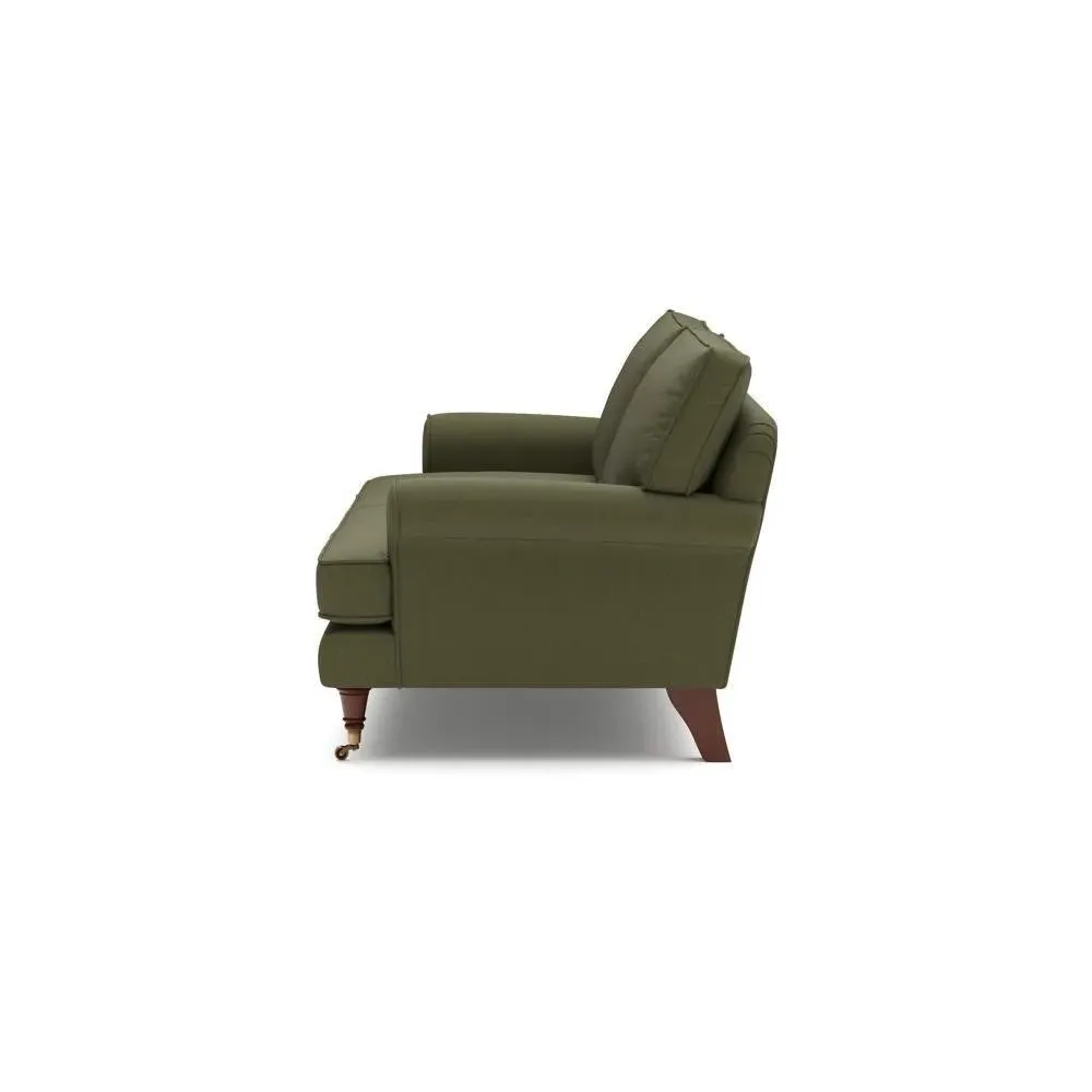 Stewart 3-Seater Sofa - Forest Green, Linen Mix