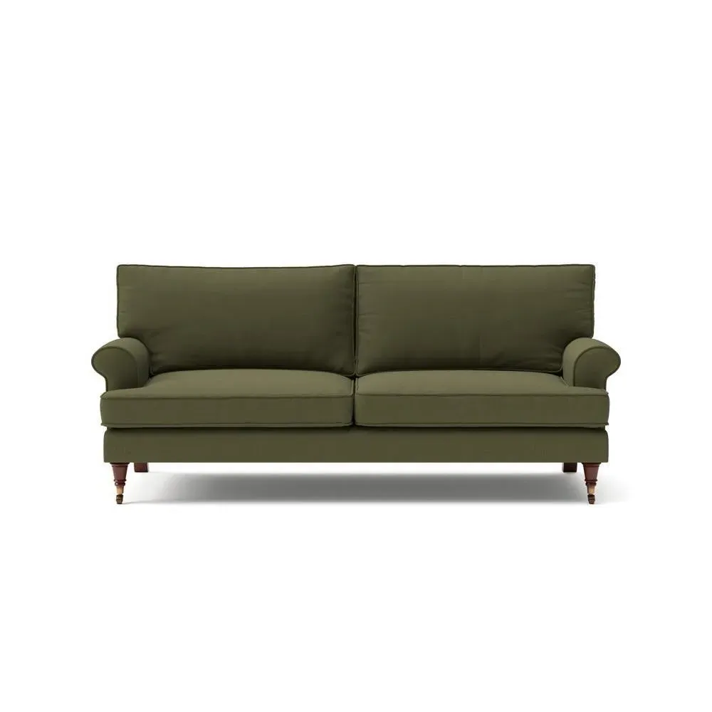 Stewart 3-Seater Sofa - Forest Green, Linen Mix image