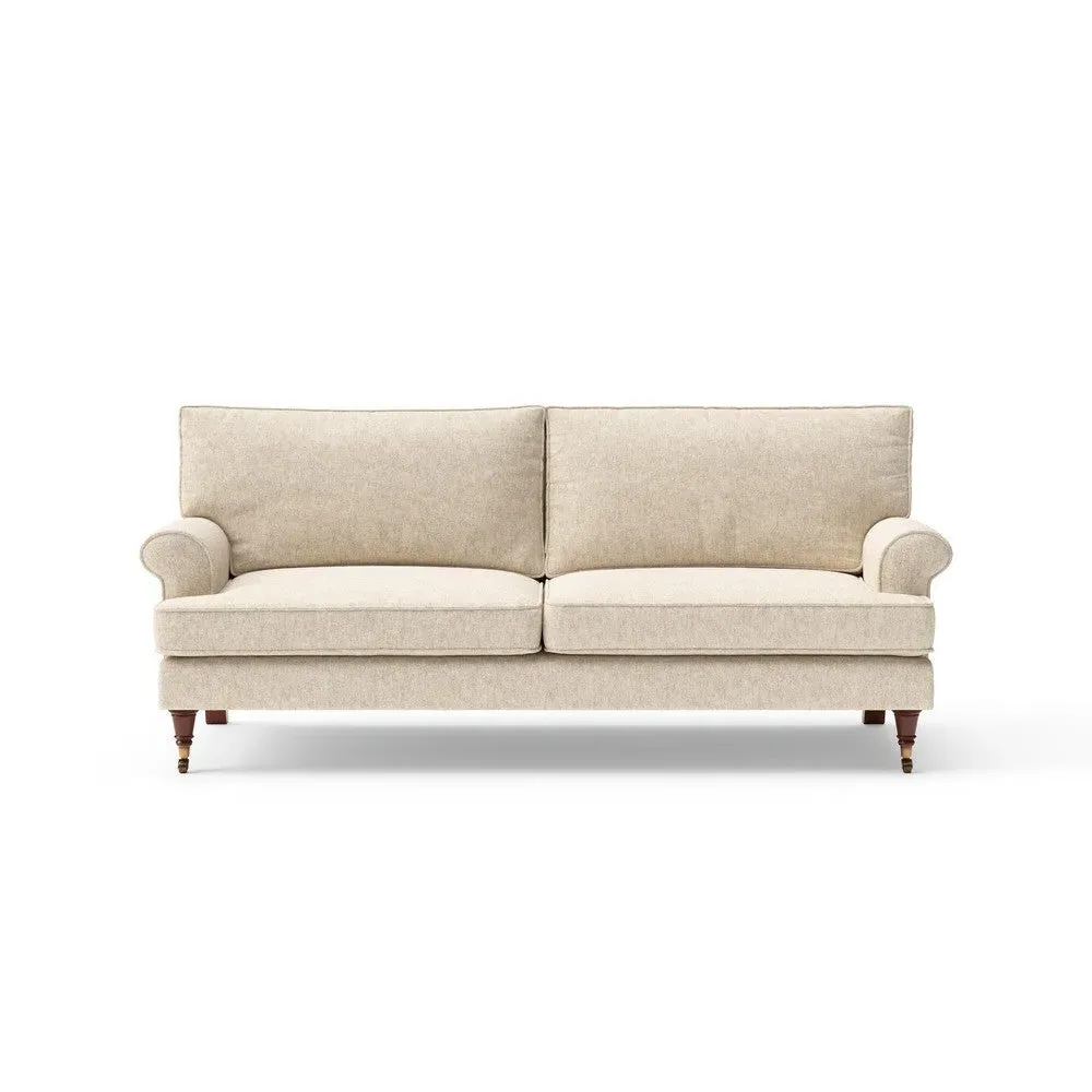 Stewart 3-Seater Sofa - Natural, Aquaclean Oxford