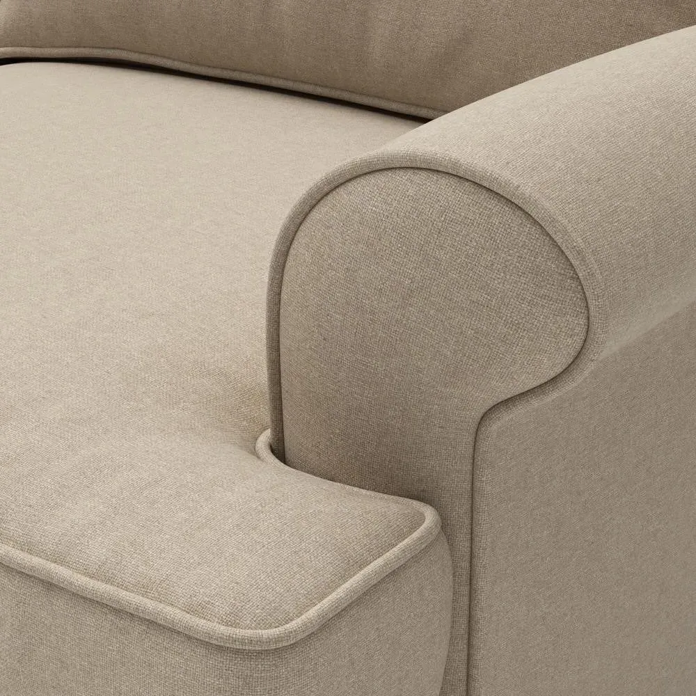 Stewart 3-Seater Sofa - Natural, House Linen Mix