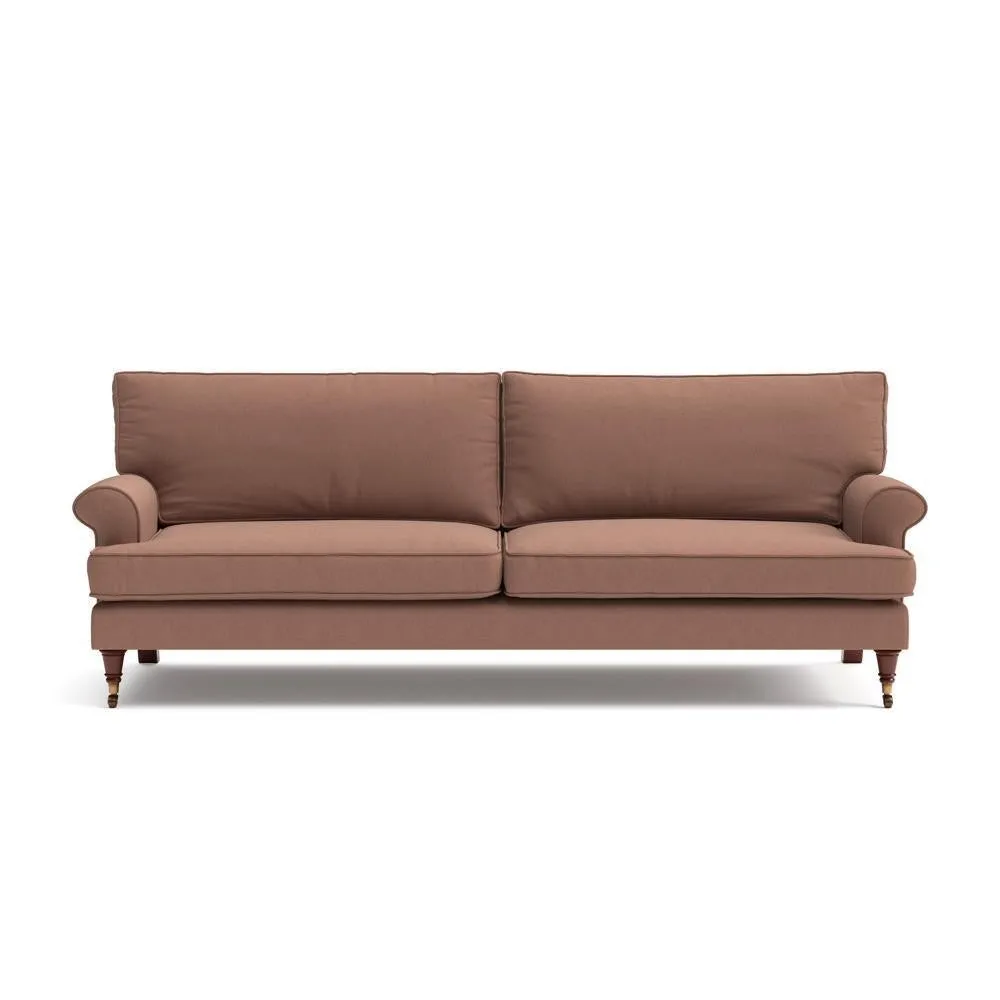 Stewart 4-Seater Sofa - Dusky Blush, House Linen Mix