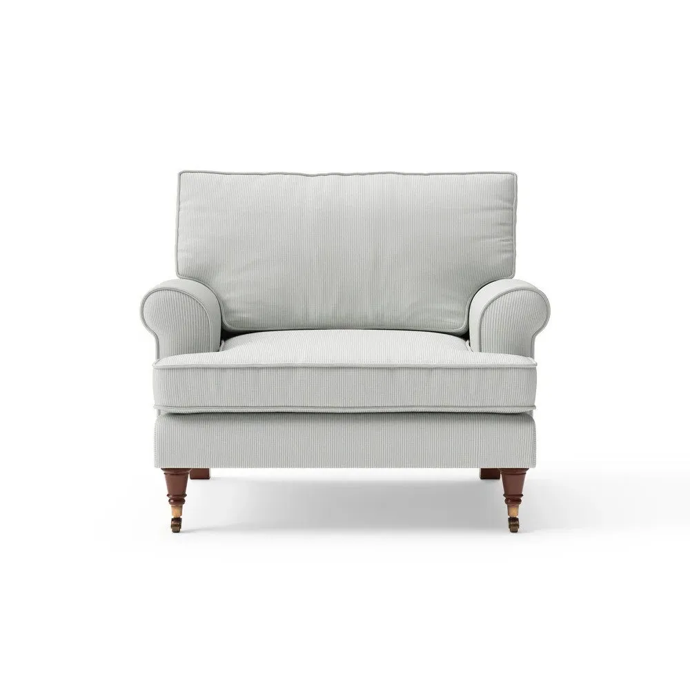 Stewart Armchair - Duck Egg, Broadway Stripe