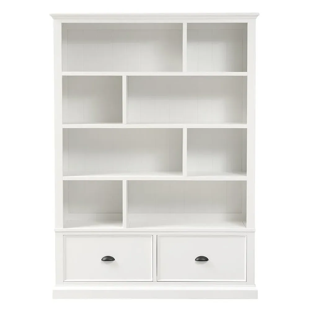 Large Bookcase with Drawers - Warm White image