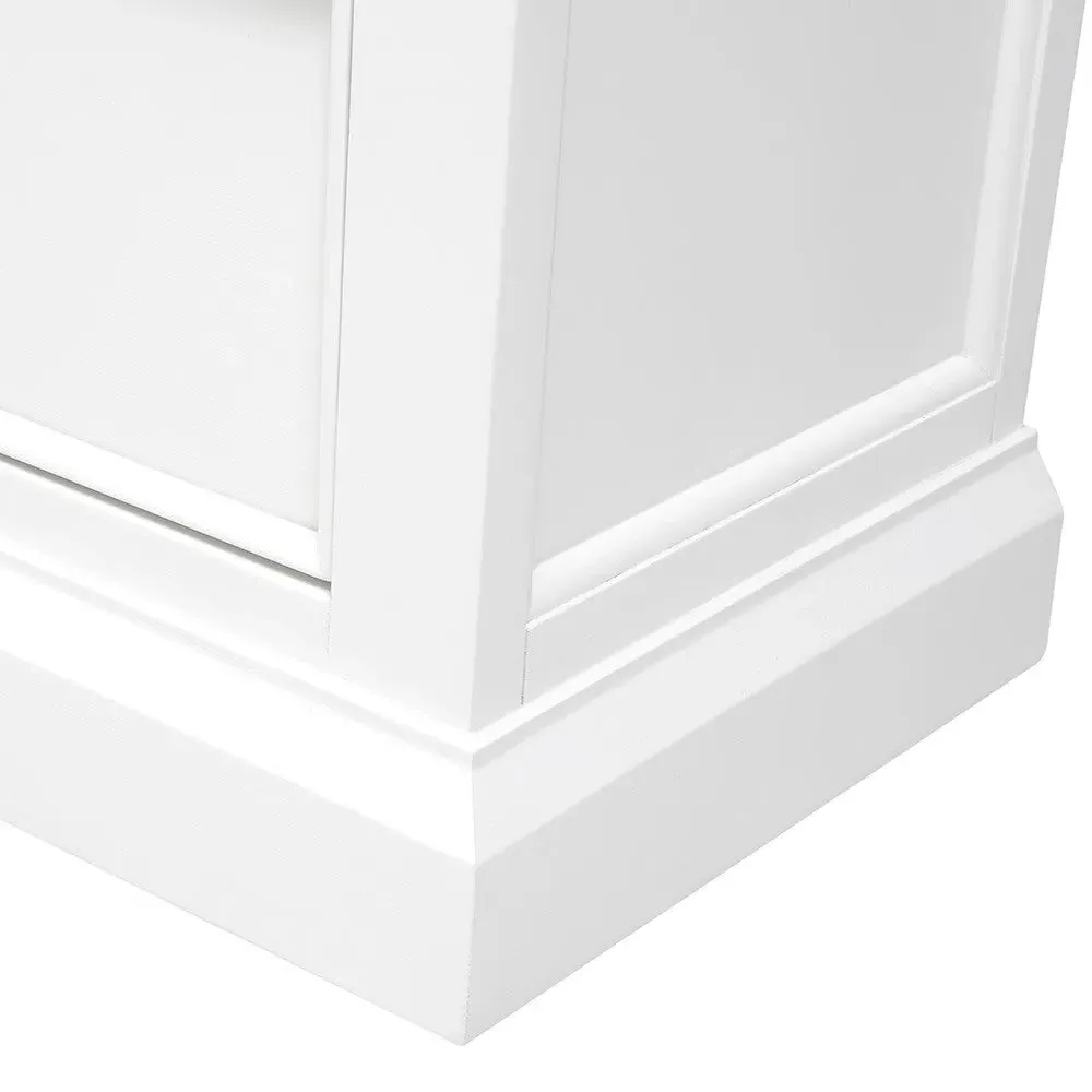 Medium Bookcase with Sliding Doors - Warm White