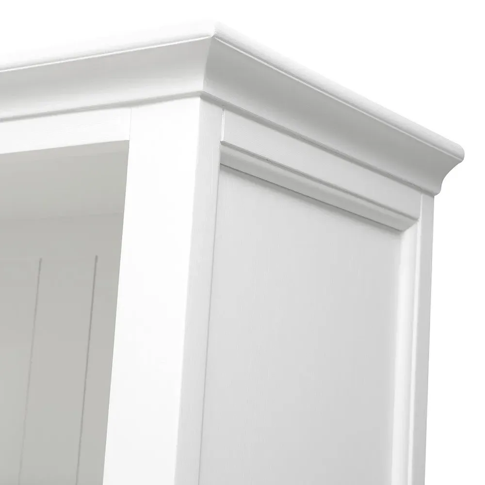 Medium Bookcase with Sliding Doors - Warm White