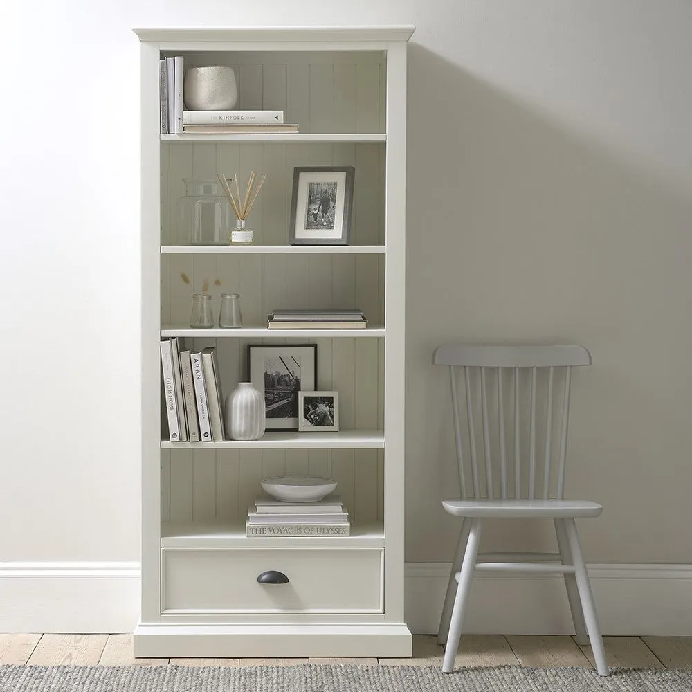 Medium Bookcase with Sliding Doors - Warm White