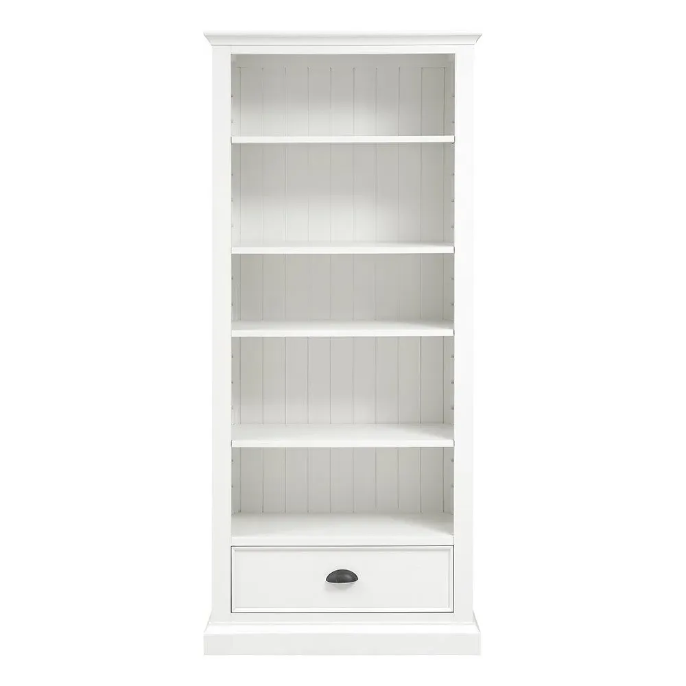 Medium Bookcase with Sliding Doors - Warm White image