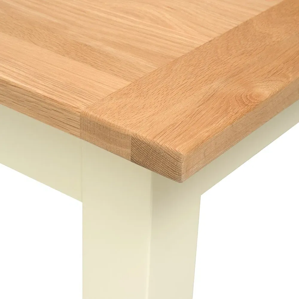 Sussex Cotswold 4-6 Seater Extendable Dining Table - Cream, Oak