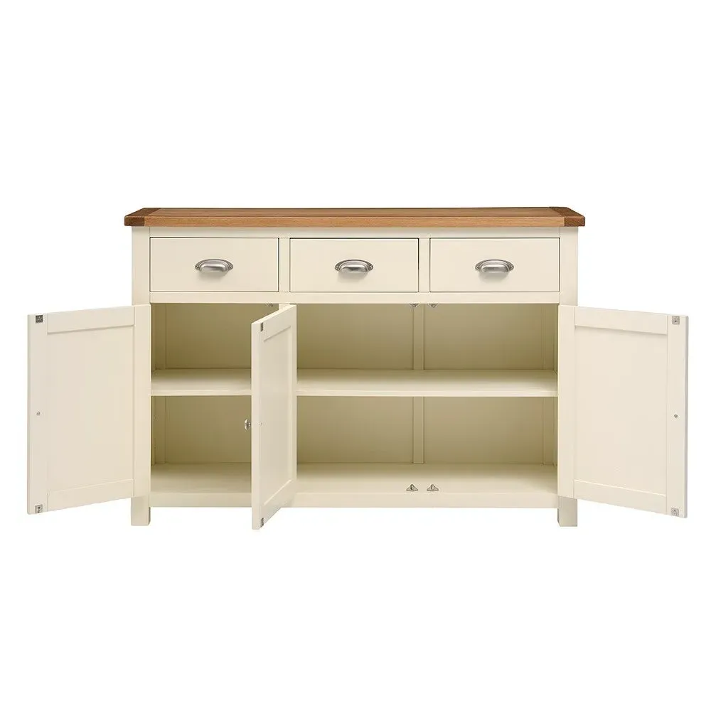 Sussex Cotswold Large Sideboard - Cream, Oak