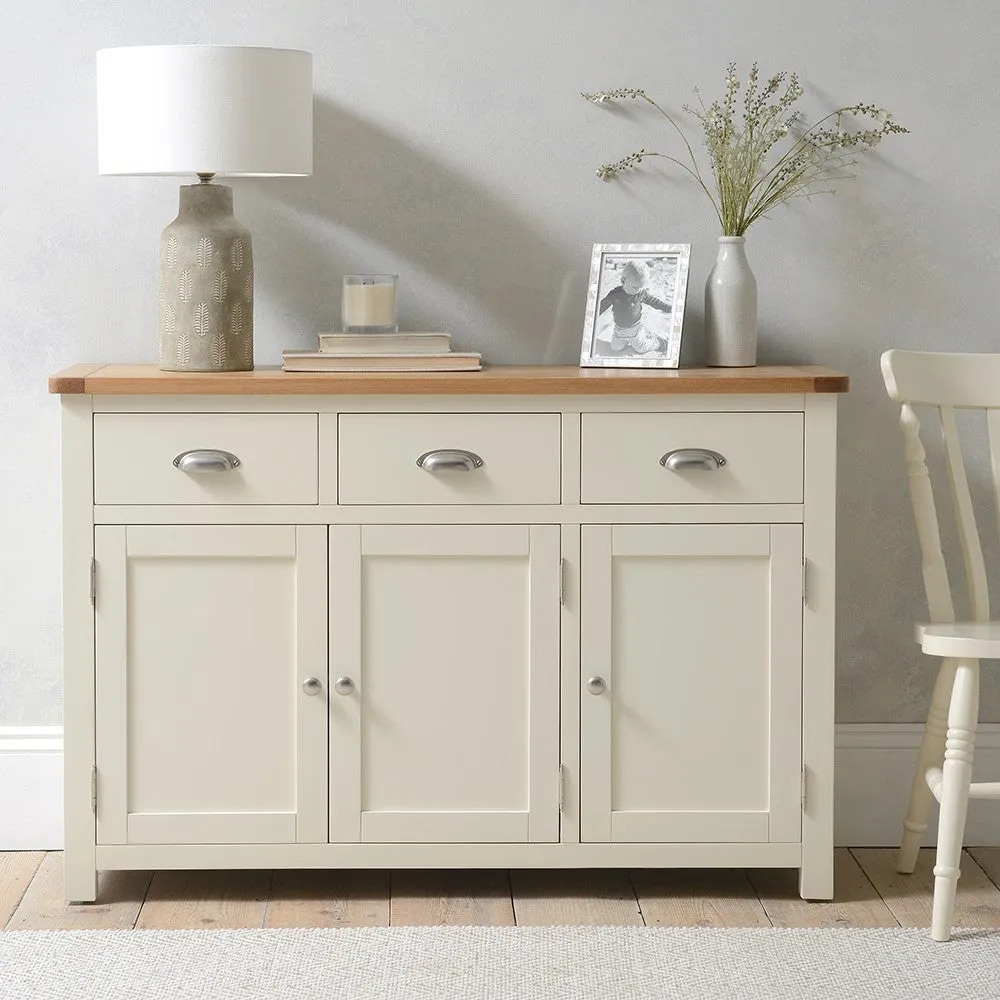 Sussex Cotswold Large Sideboard - Cream, Oak