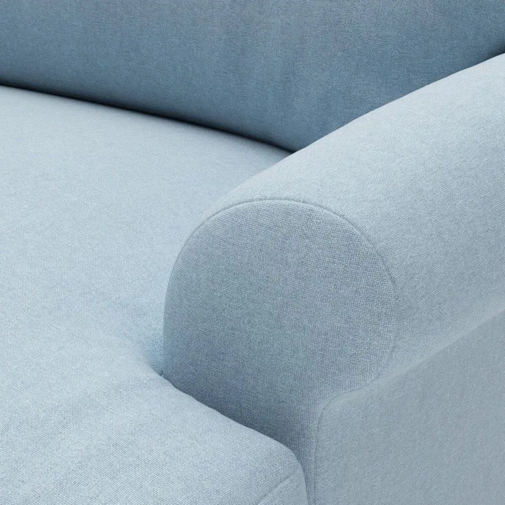 3 Seater Sofa - Sky Blue, House Linen Mix