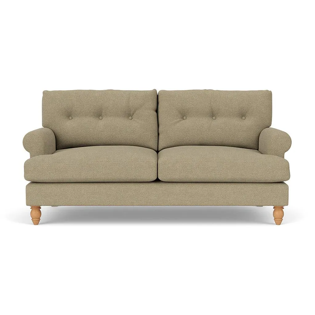 3-Seater Sofa with Button Back - Green Marl