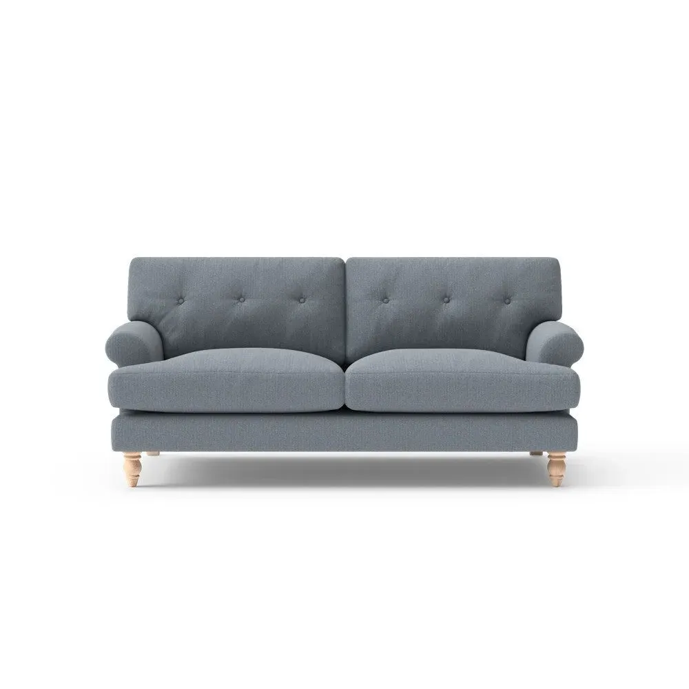 3-Seater Sofa with Button Back - Navy, Eco Herringbone image