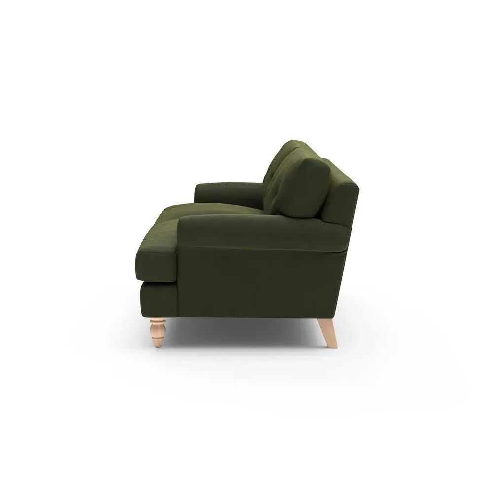 4-Seater Sofa - Forest Green, Matt Velvet
