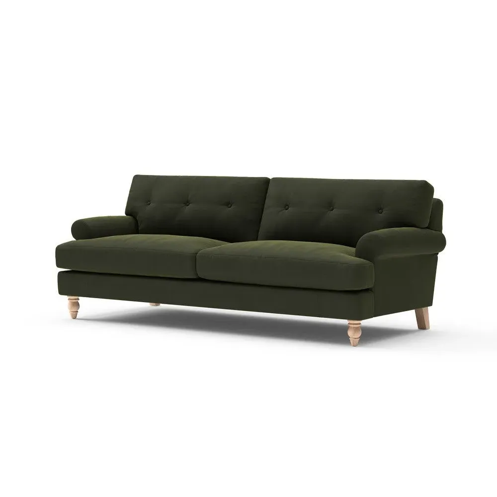 4-Seater Sofa - Forest Green, Matt Velvet