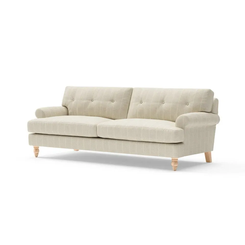 4 Seater Sofa - Natural, Compton Stripe