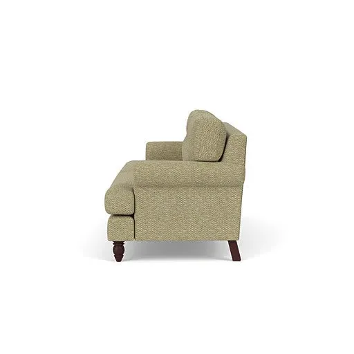 4-Seater Sofa with Button Back - Apple, Herringbone Weave