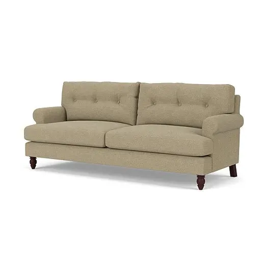 4-Seater Sofa with Button Back - Green Marl