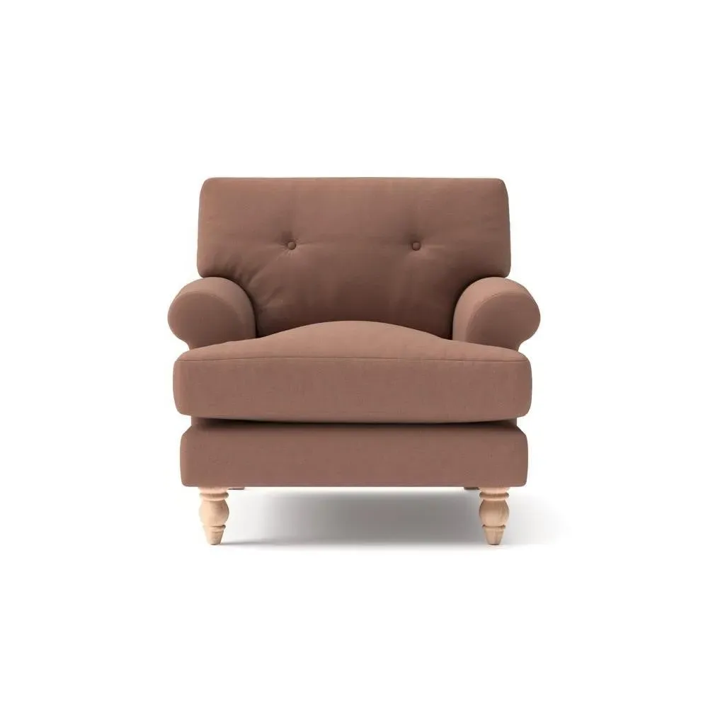 Armchair - Dusky Blush, House Linen Mix