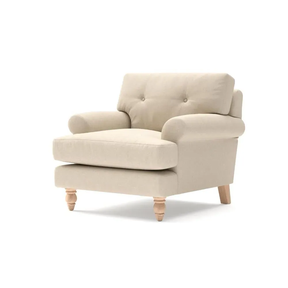 Armchair - Lily White, House Linen Mix