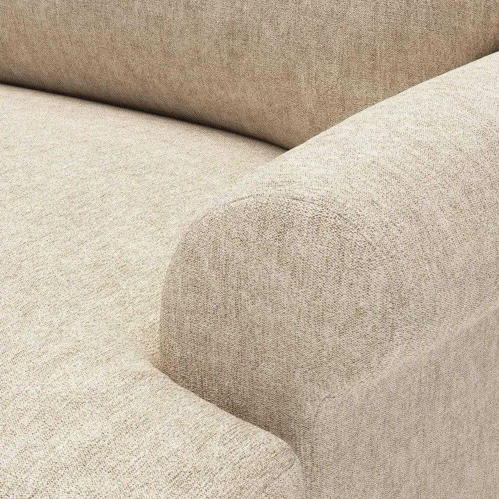 Armchair with Button Back - Natural, Aquaclean Oxford