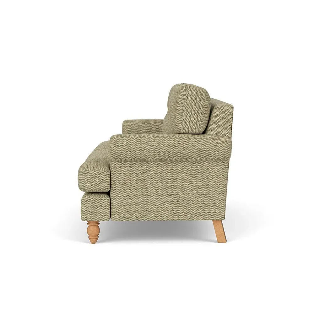 Large 2-Seater Sofa - Apple, Herringbone Weave