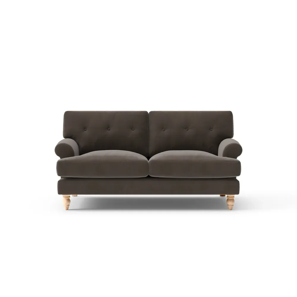 Large 2-Seater Sofa - Bark, Matt Velvet