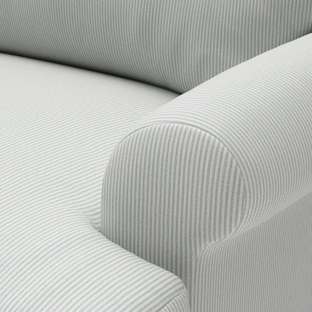 Large 2-Seater Sofa - Duck Egg, Broadway Stripe