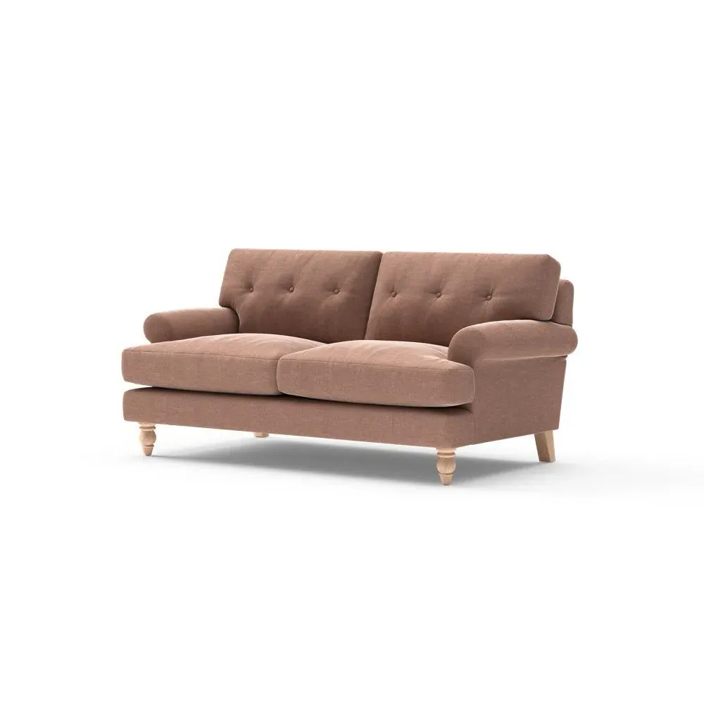 Large 2-Seater Sofa - Dusky Rose, Eco Chenille