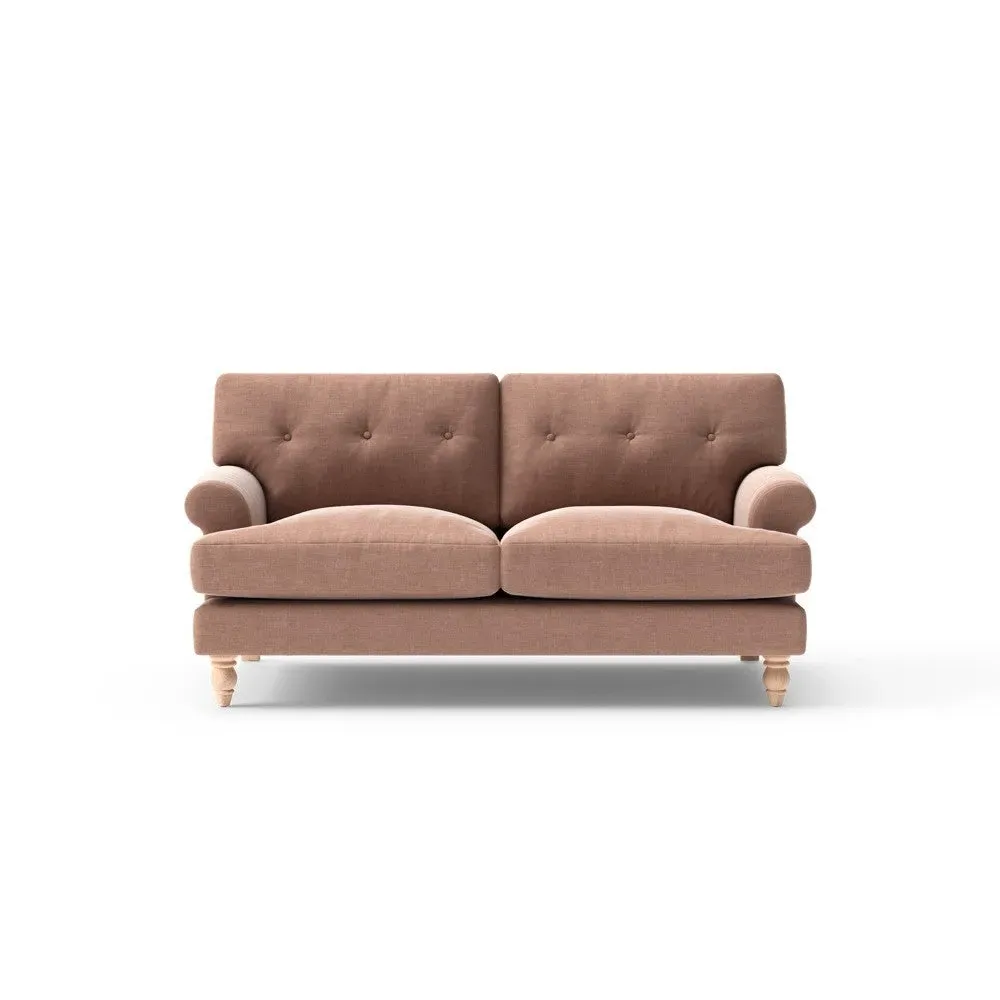 Large 2-Seater Sofa - Dusky Rose, Eco Chenille