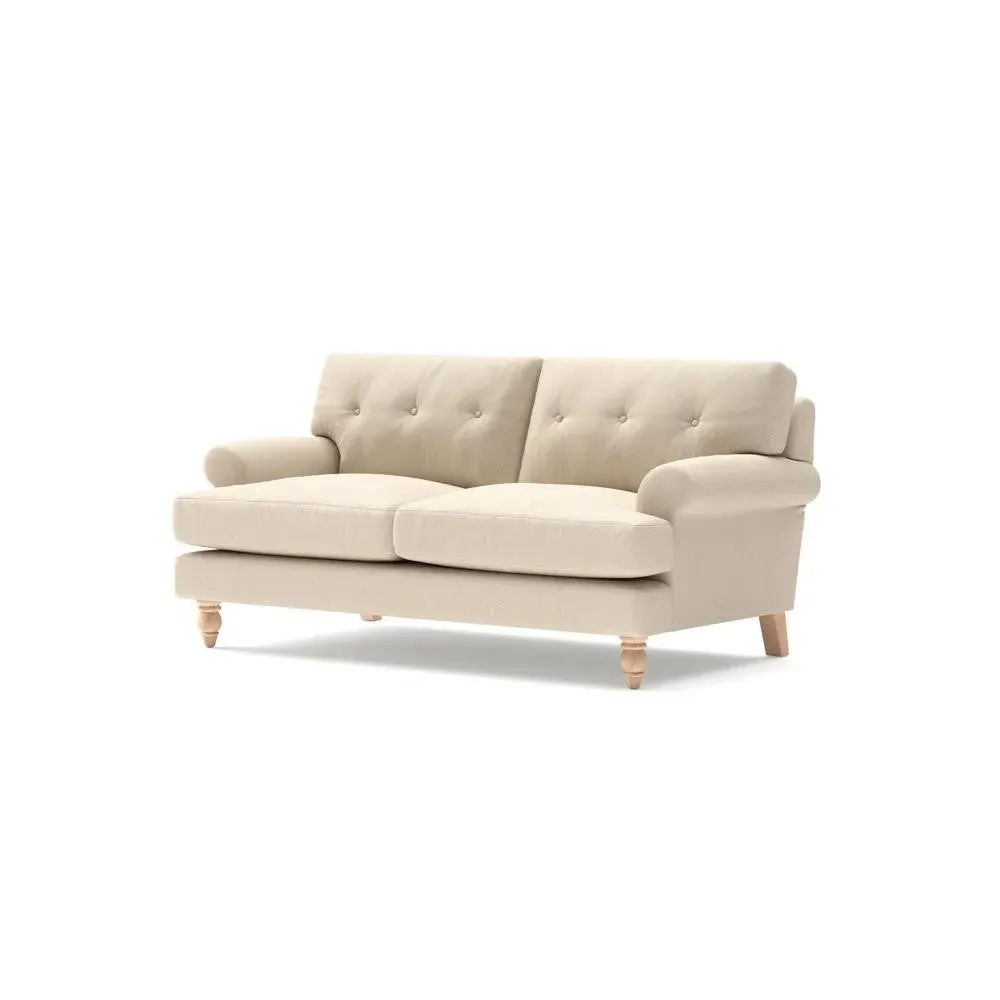 Large 2-Seater Sofa - Lily White, House Linen Mix