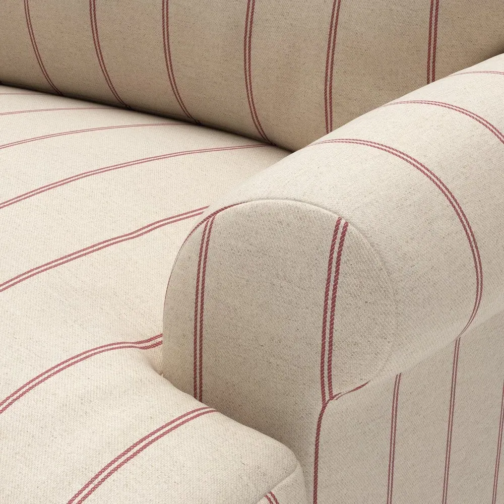 Large 2-Seater Sofa - Raspberry, Compton Stripe