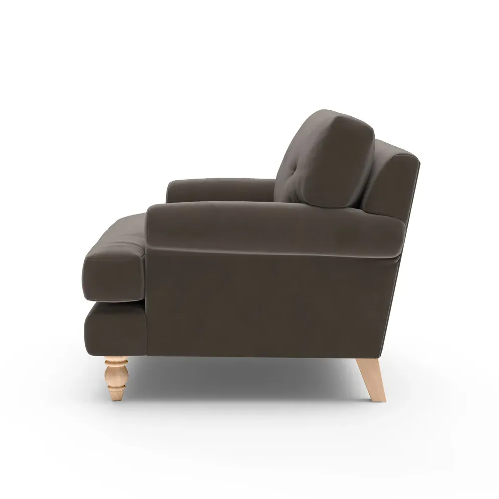 Love Seat - Bark, Velvet