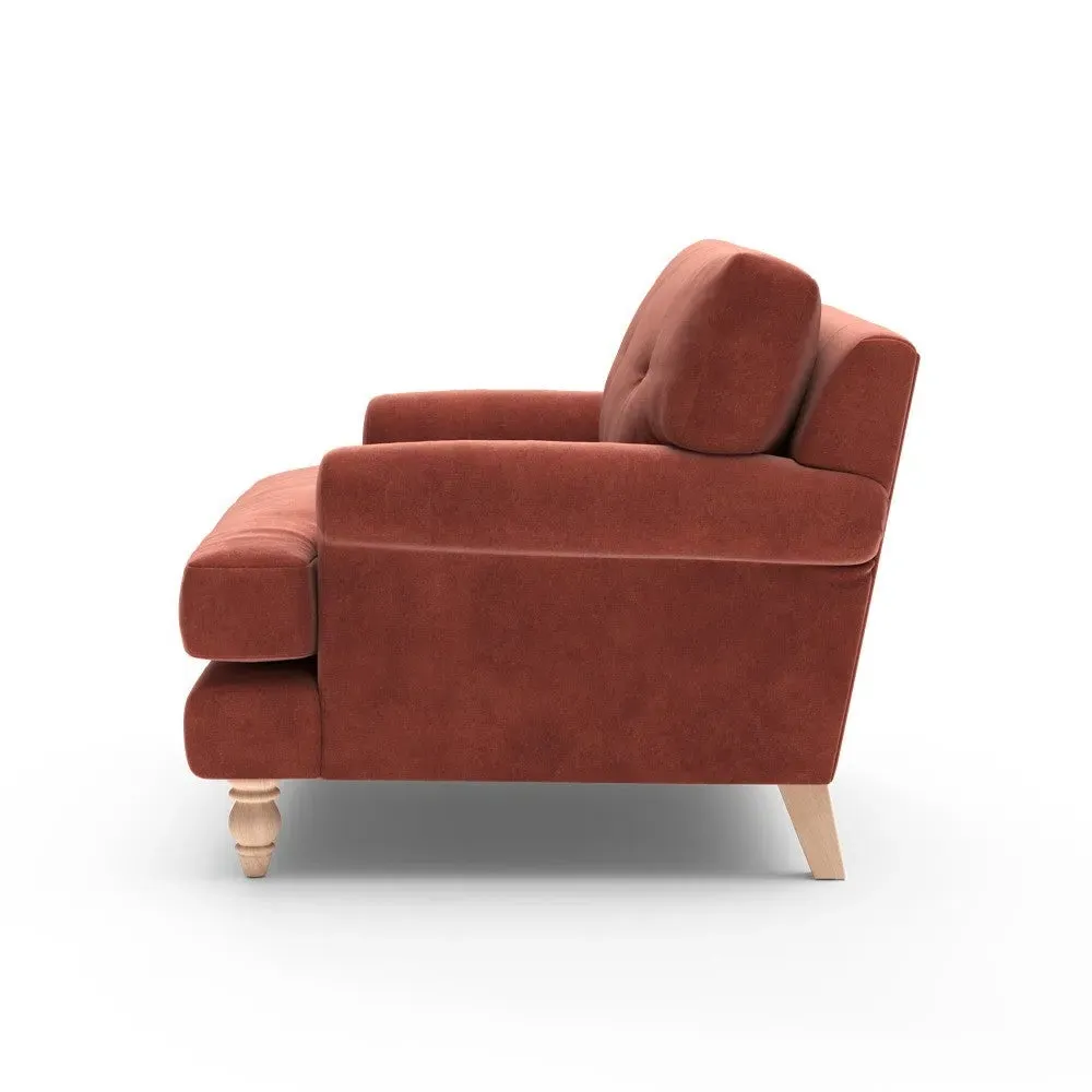 Love Seat - Brick, Velvet