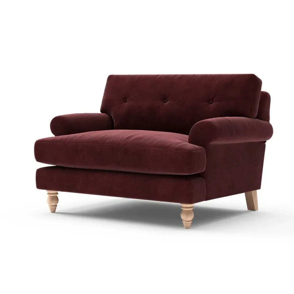 Love Seat - Dark Rosehip, Velvet